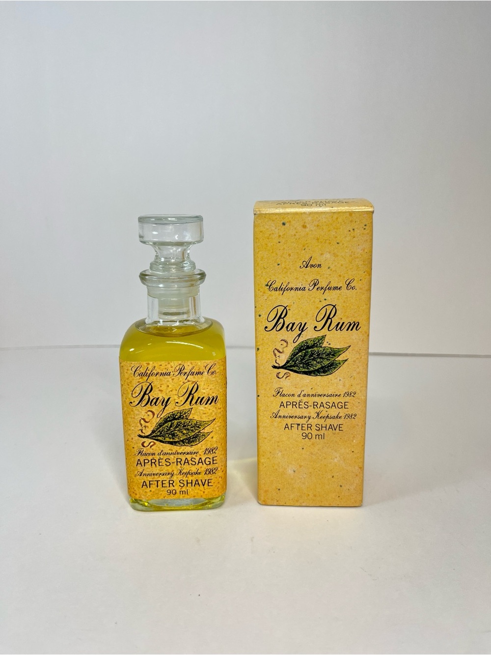 Vintage AVON Bay Rum After Shave 90ml California Perfume Co Full Bottle & Box